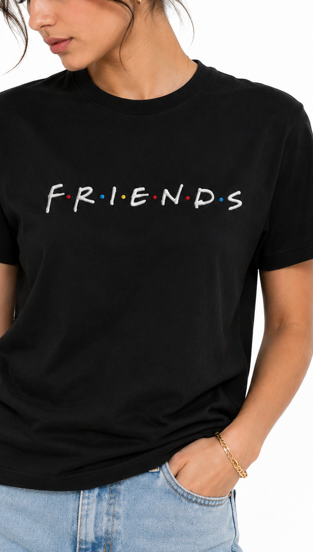 Friends T-Shirt | 3D Puff Embroidery