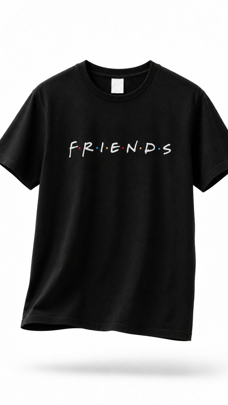 Friends T-Shirt | 3D Puff Embroidery